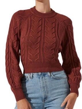 ASTR the Label Inez Cable Knit Sweater